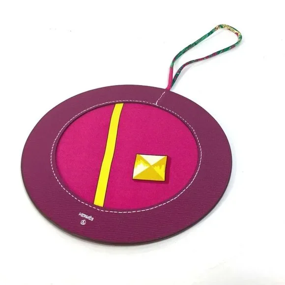 HERMES petit h Bag Charm Epsom silk purple Unused